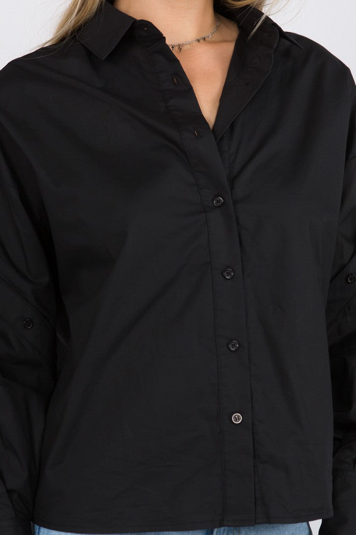 Button Detailed Sleeves Shirt