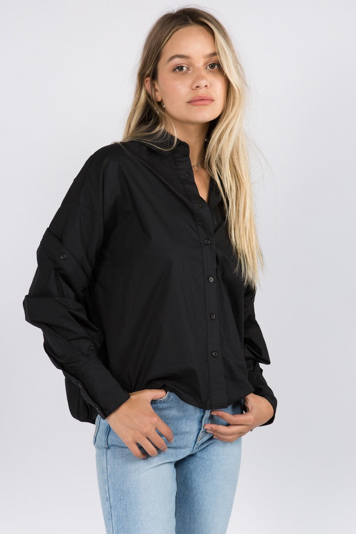 Button Detailed Sleeves Shirt