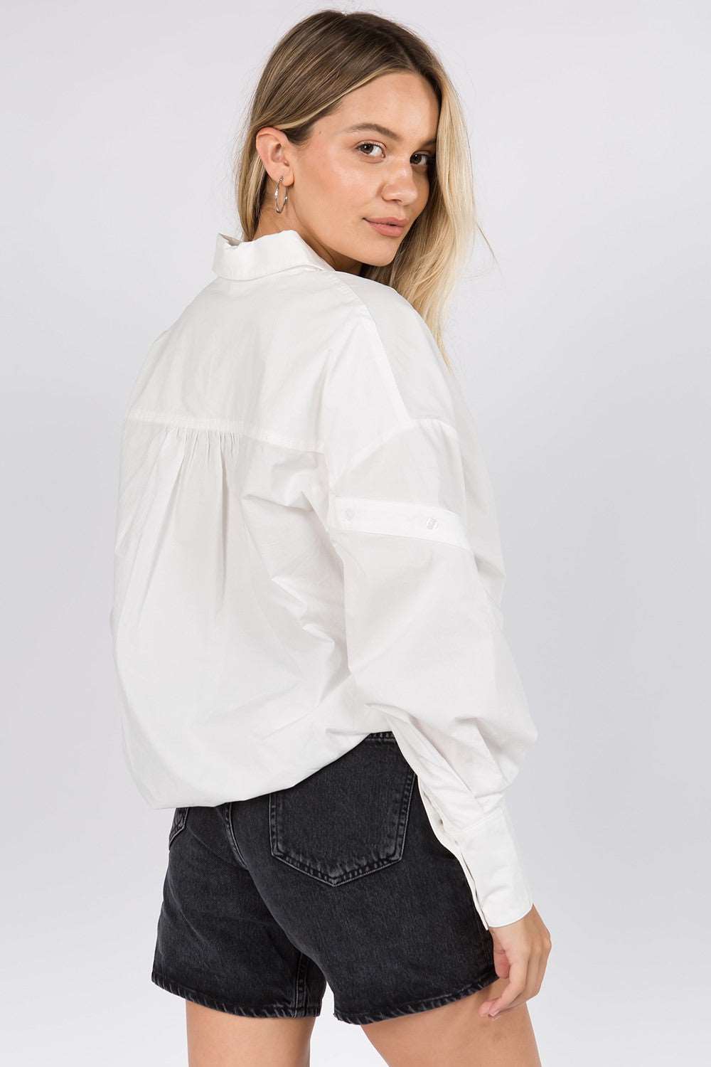Button Detailed Sleeves Shirt