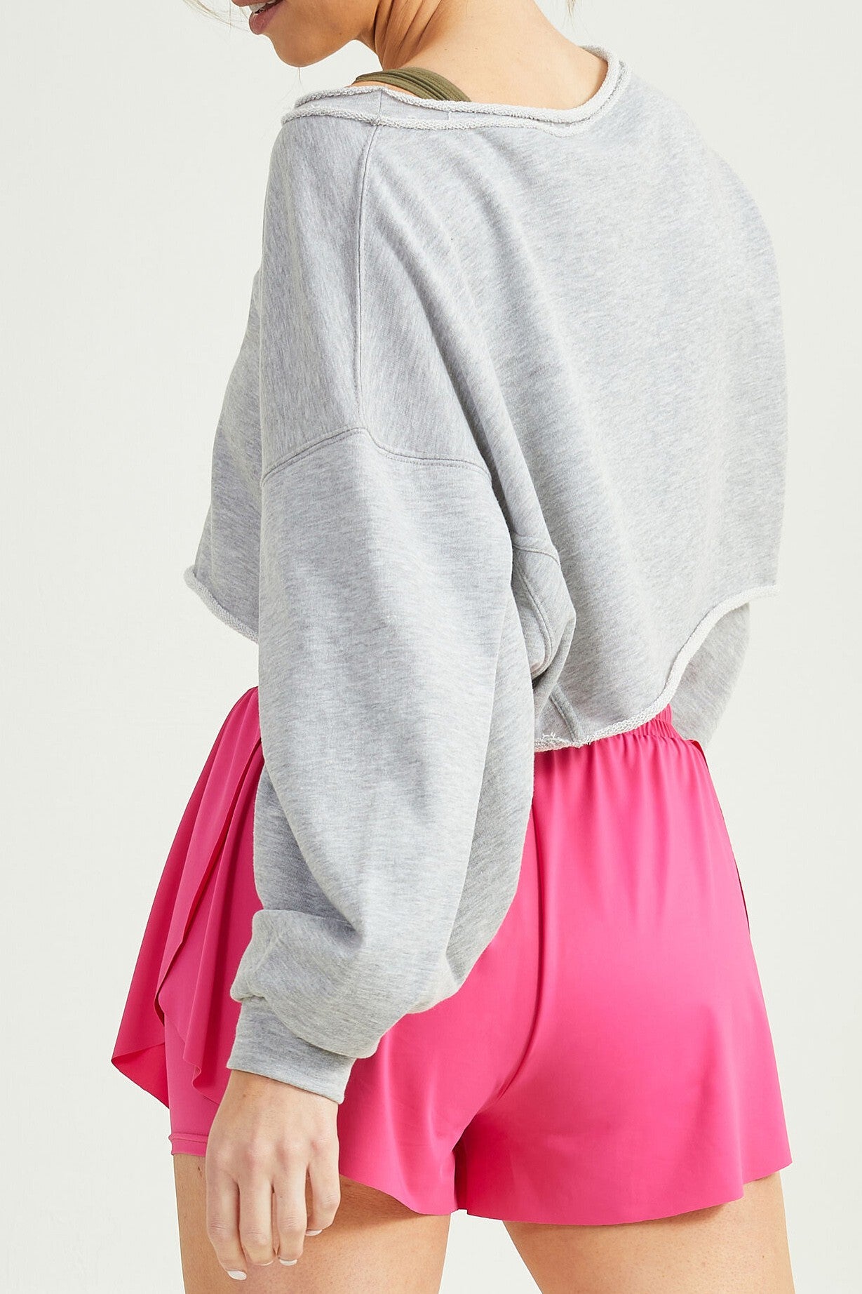 Matte Look Flowy Shorts Fuchsia
