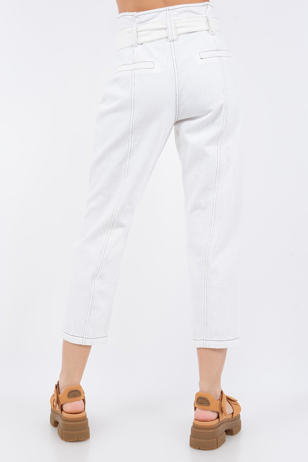Paperbag Waist Belted Pants