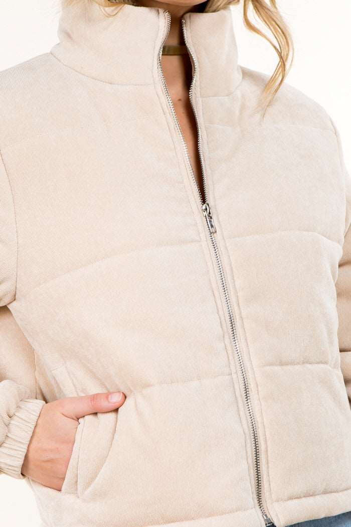 Corduroy Puffer Jacket