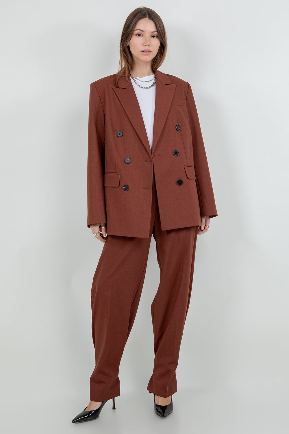 SOFT WOVEN TROUSERS WITH LEG OPENING ADJUSTERS - Whiteroom+Cactus