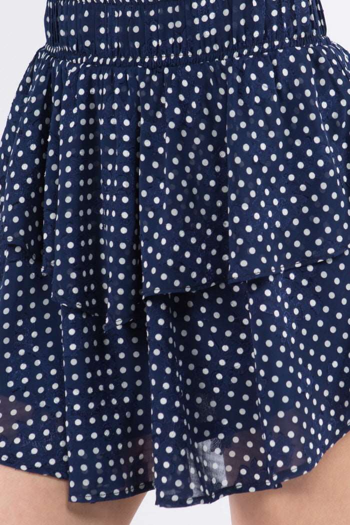 Double Layer Jacquard Textured Skirt