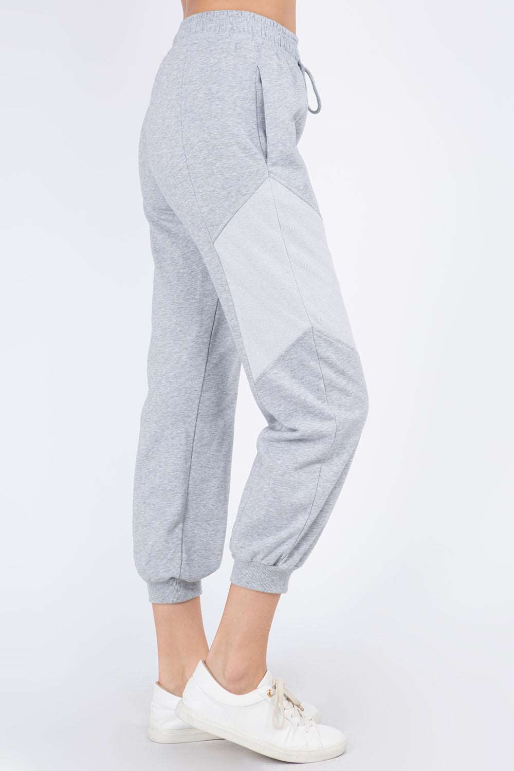Contrast Insert Detailed Joggers - Whiteroom+Cactus