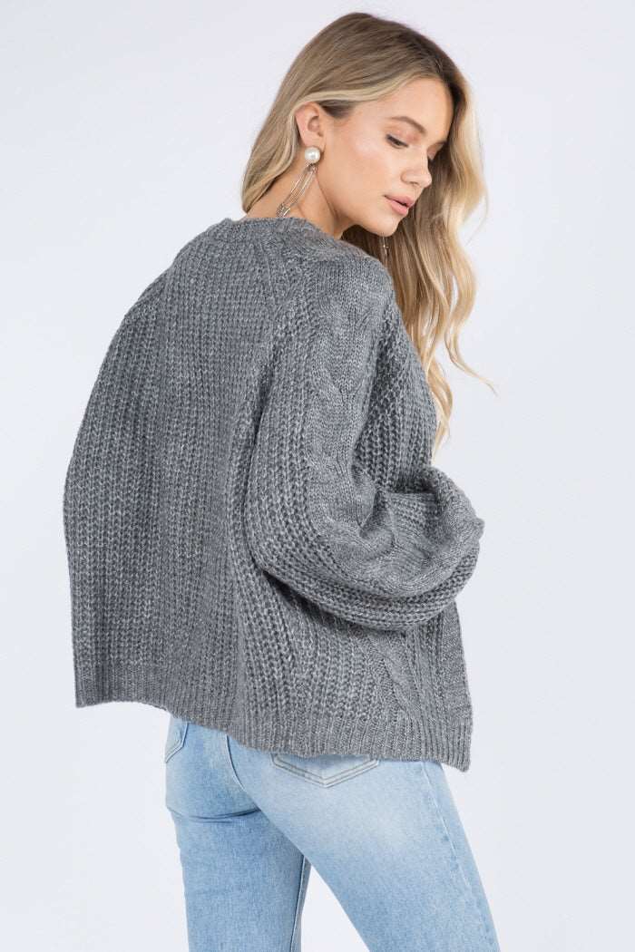 Cable Knit Sweater Cardigan - Whiteroom+Cactus