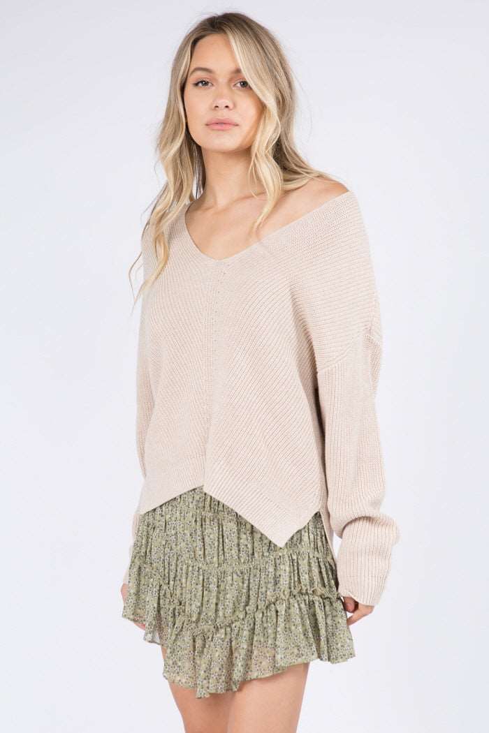 Easy & Casual V-Neck Pullover Sweater
