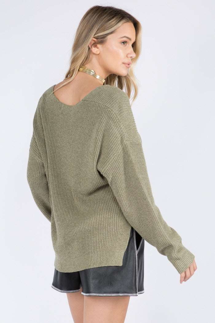 Easy & Casual V-Neck Pullover Sweater