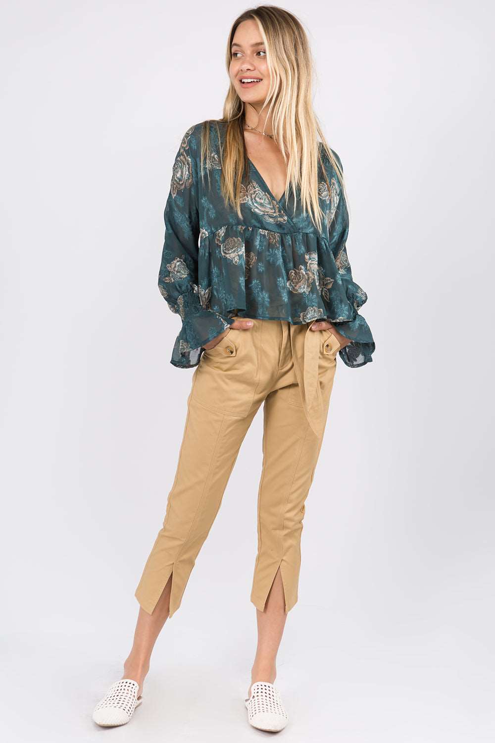 Cotton Tie Waist Trousers - Whiteroom+Cactus