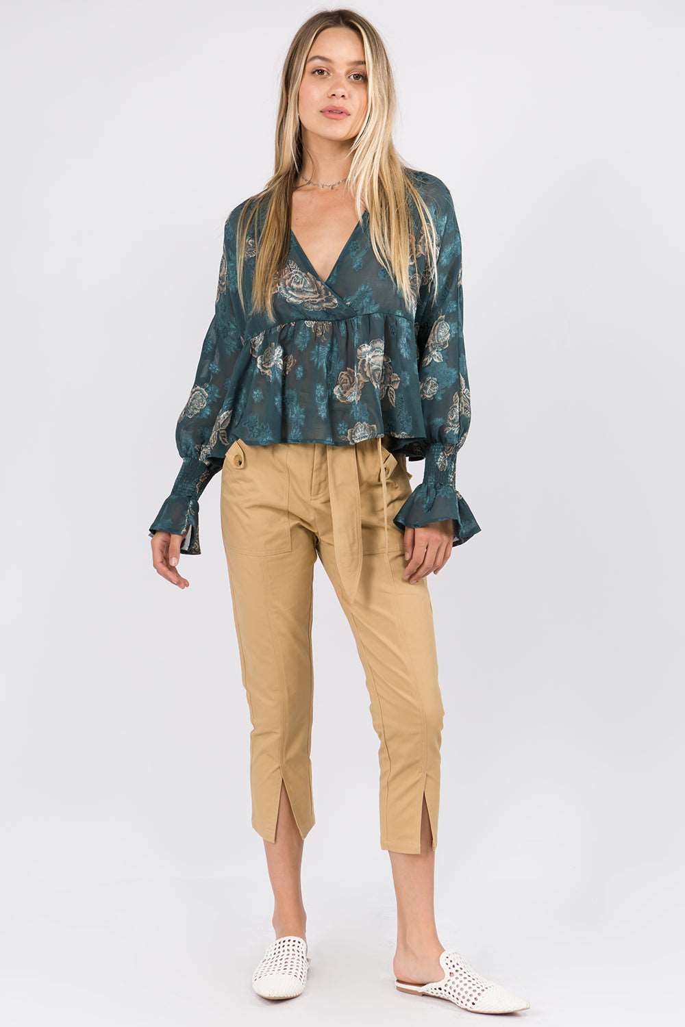 Cotton Tie Waist Trousers - Whiteroom+Cactus
