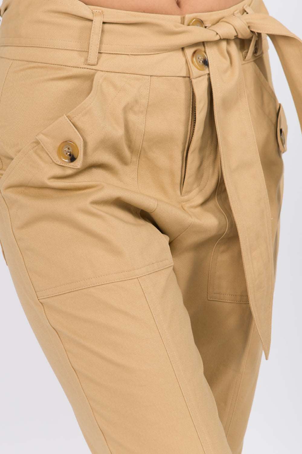 Cotton Tie Waist Trousers - Whiteroom+Cactus