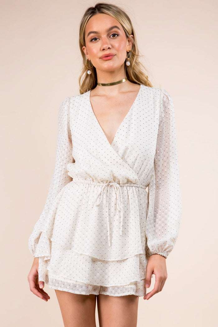 Double Layered Polka Dot Romper
