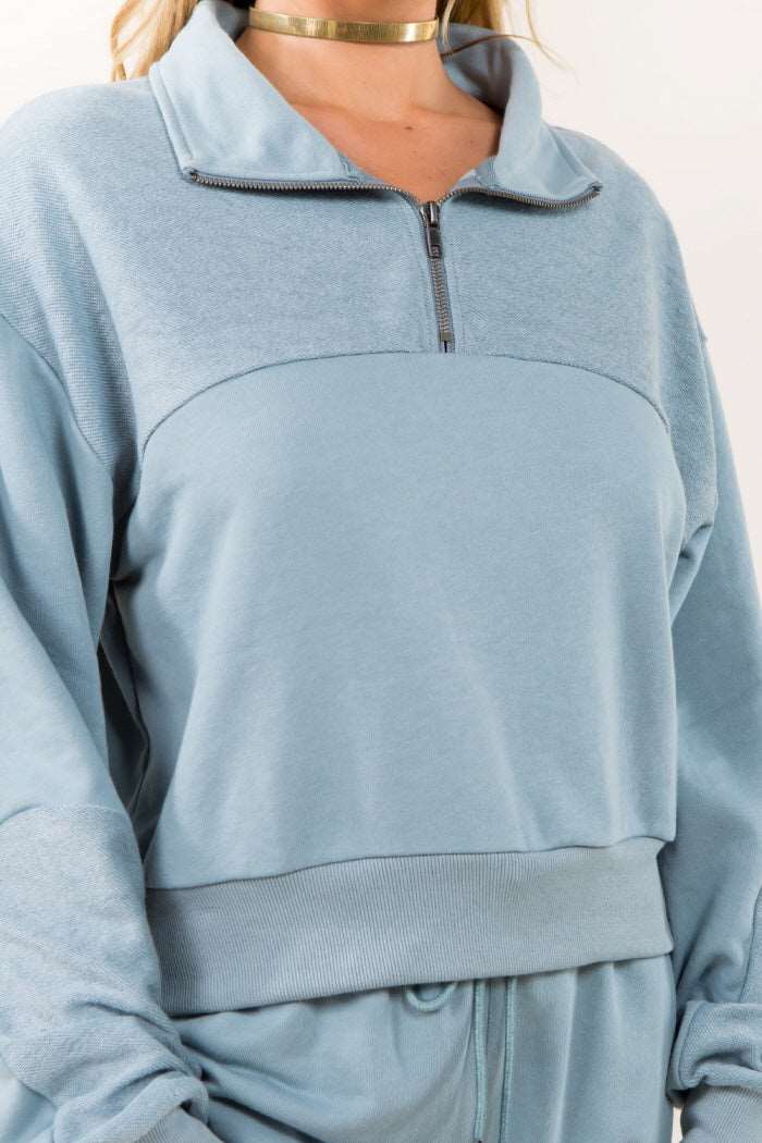 Cotton Soft Zip Up Sweatshirt