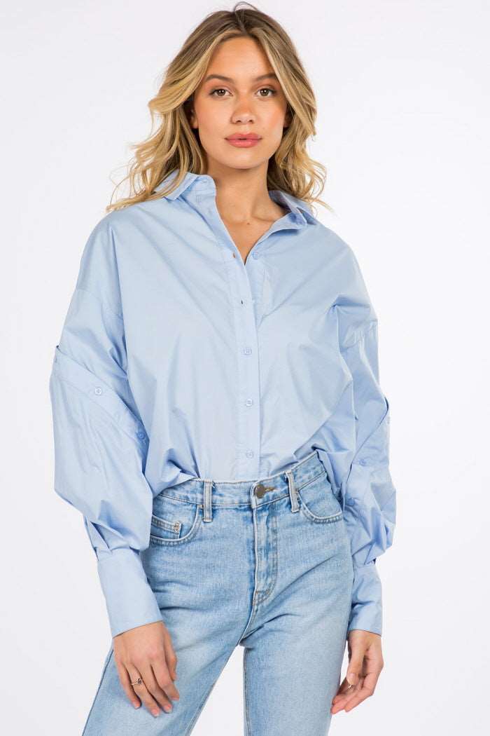 Button Detailed Sleeves Shirt