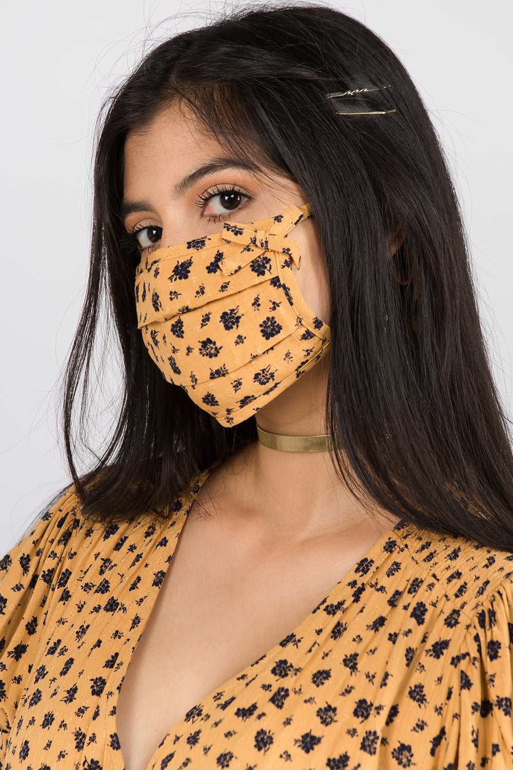 Disty Floral Printed Mask - Whiteroom+Cactus