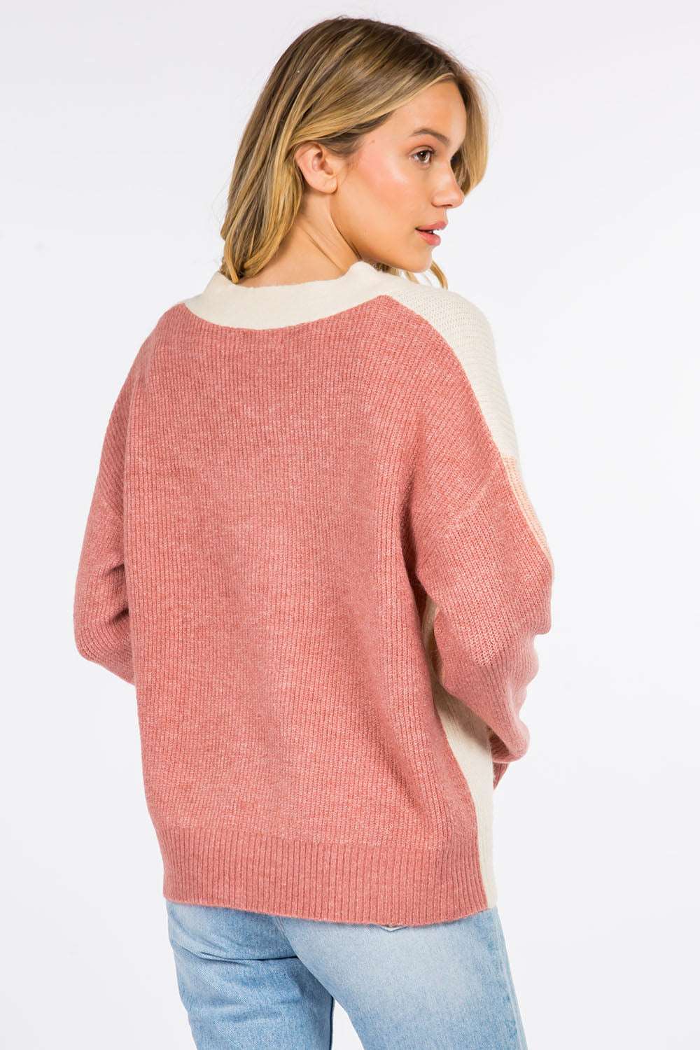 Color Block Knitted Cardigan