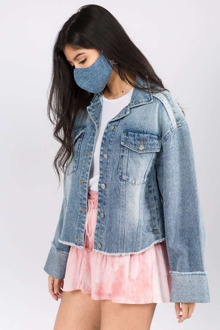 Denim Lined Mask - Whiteroom+Cactus