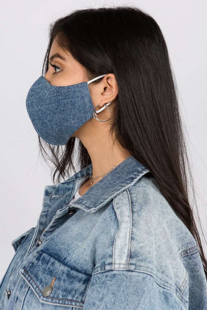 Denim Lined Mask - Whiteroom+Cactus