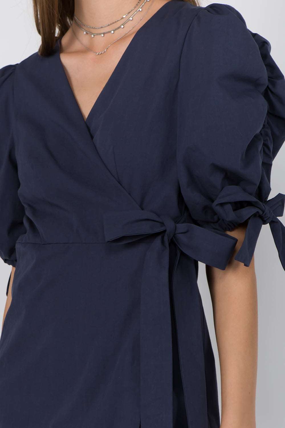 Balloon Sleeves Wrap Dress - Whiteroom+Cactus
