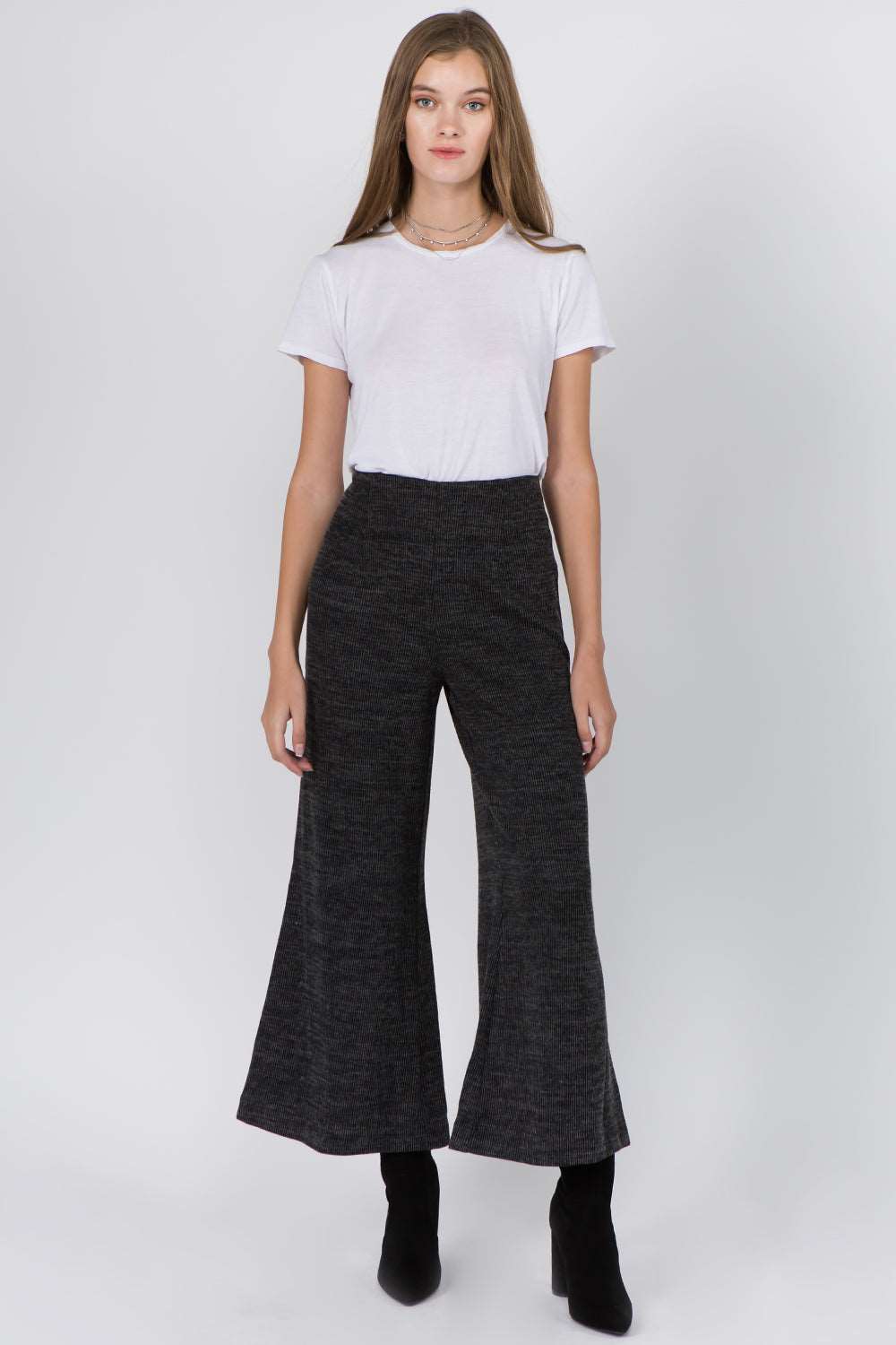 Back Zipper Knit Flair Pants - Whiteroom+Cactus