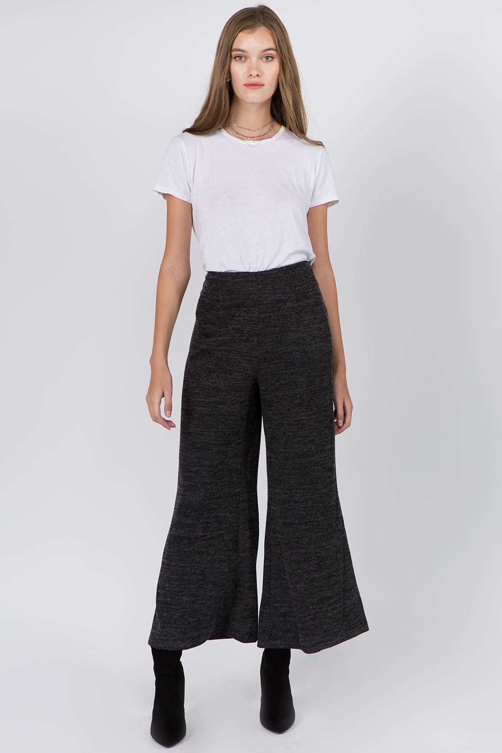 Back Zipper Knit Flair Pants - Whiteroom+Cactus