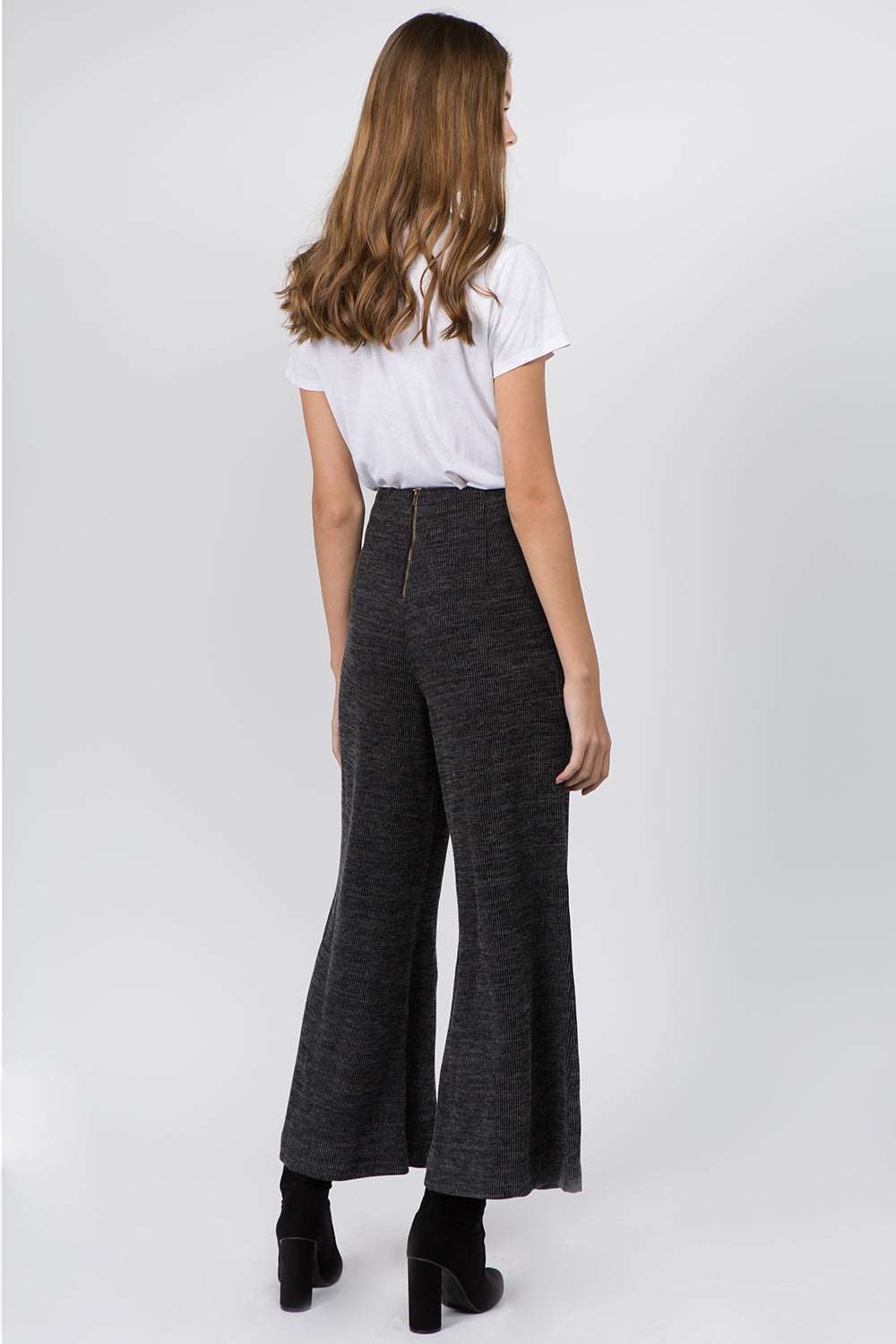 Back Zipper Knit Flair Pants - Whiteroom+Cactus