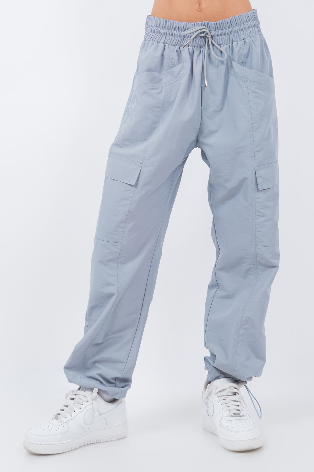 CARGO PANTS DRAWSTRING DETAIL CIEL BLUE