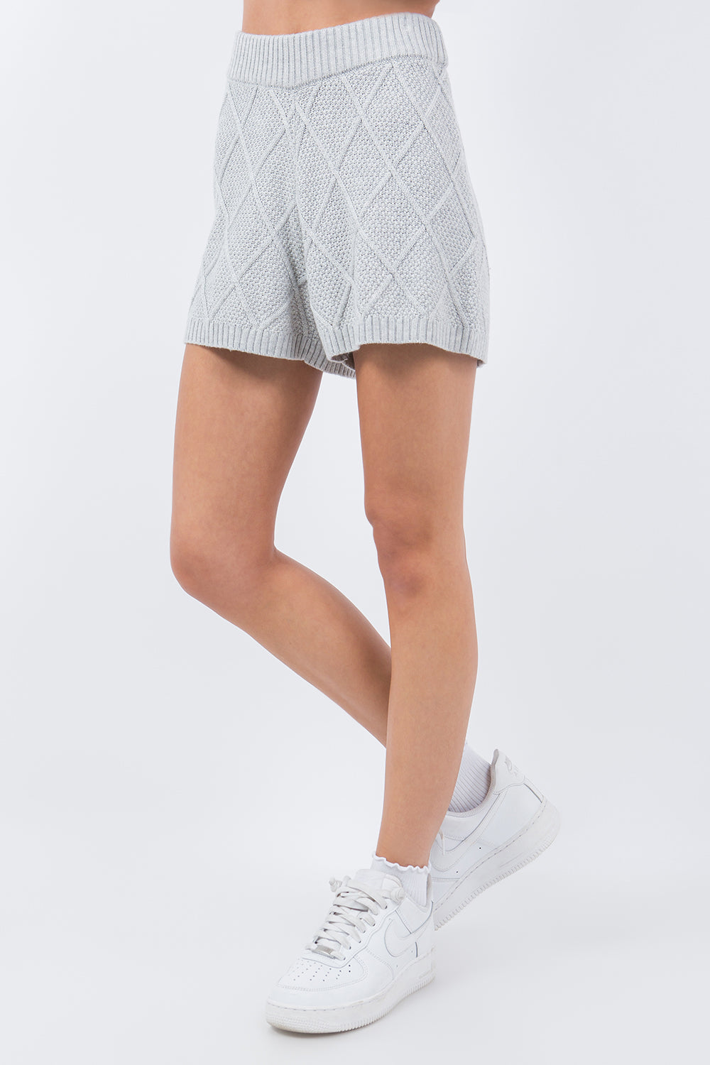 KNIT SHORTS GREY