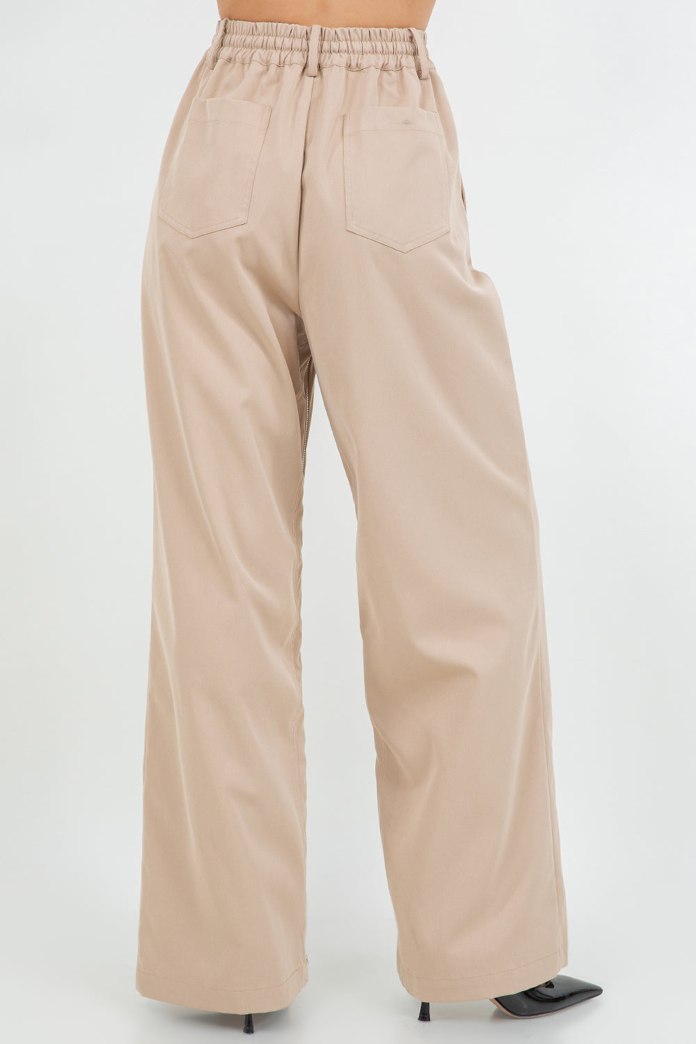 UTILITARIAN INSEAM ZIPPER DETAILED TROUSERS - SAND