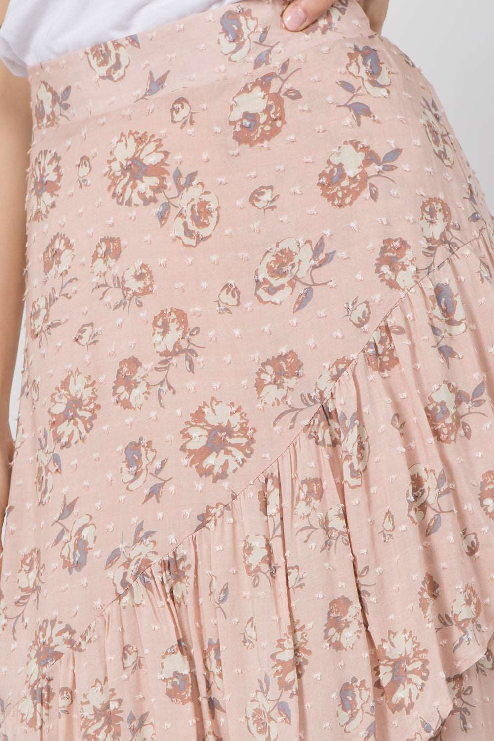 Asymmetrical Floral Skirt - Whiteroom+Cactus
