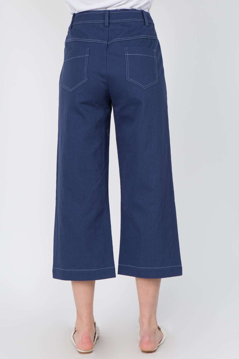 Asymmetrical Button Detail Pants - Whiteroom+Cactus