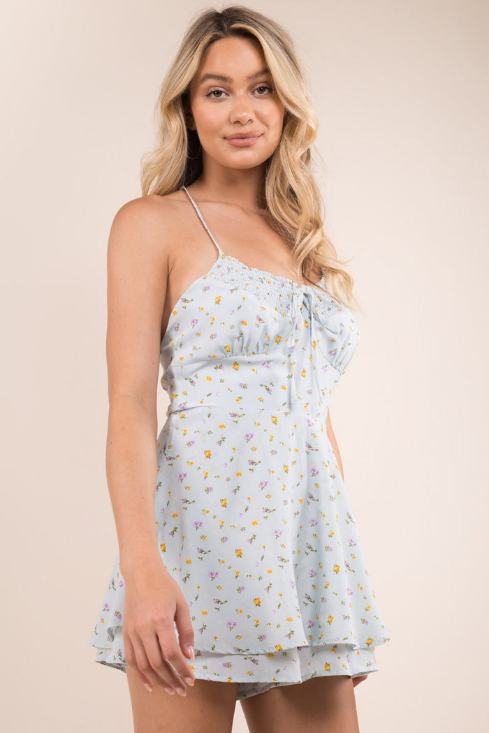 Layered Smocked Top Romper