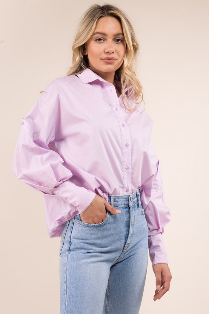 Button Detailed Sleeves Shirt