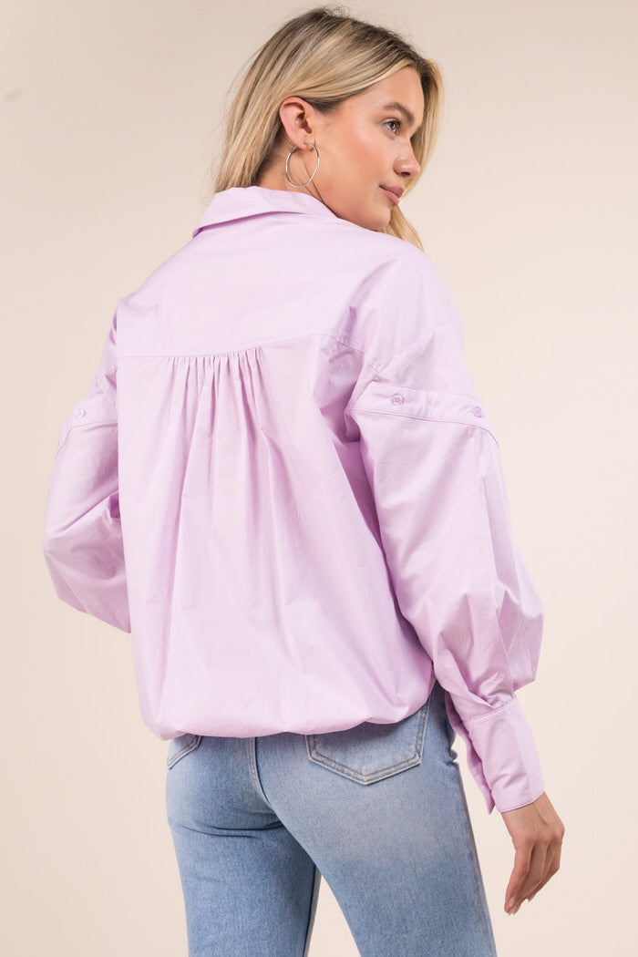 Button Detailed Sleeves Shirt