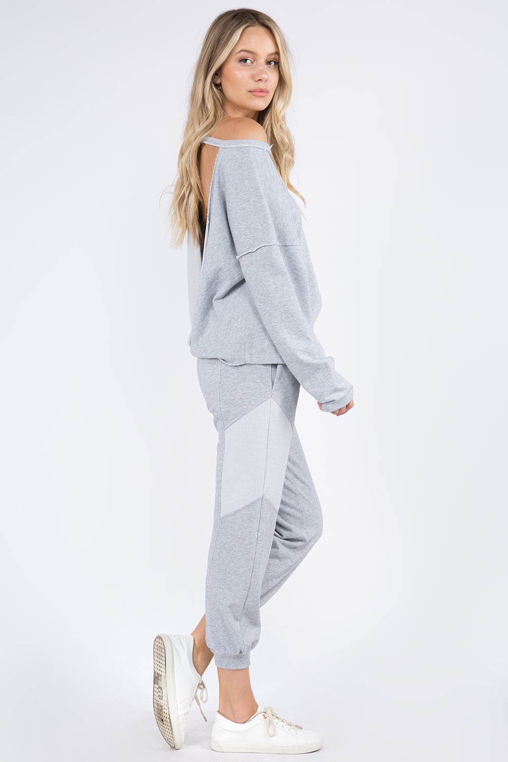 Contrast Back Detail Pullover Top - Whiteroom+Cactus