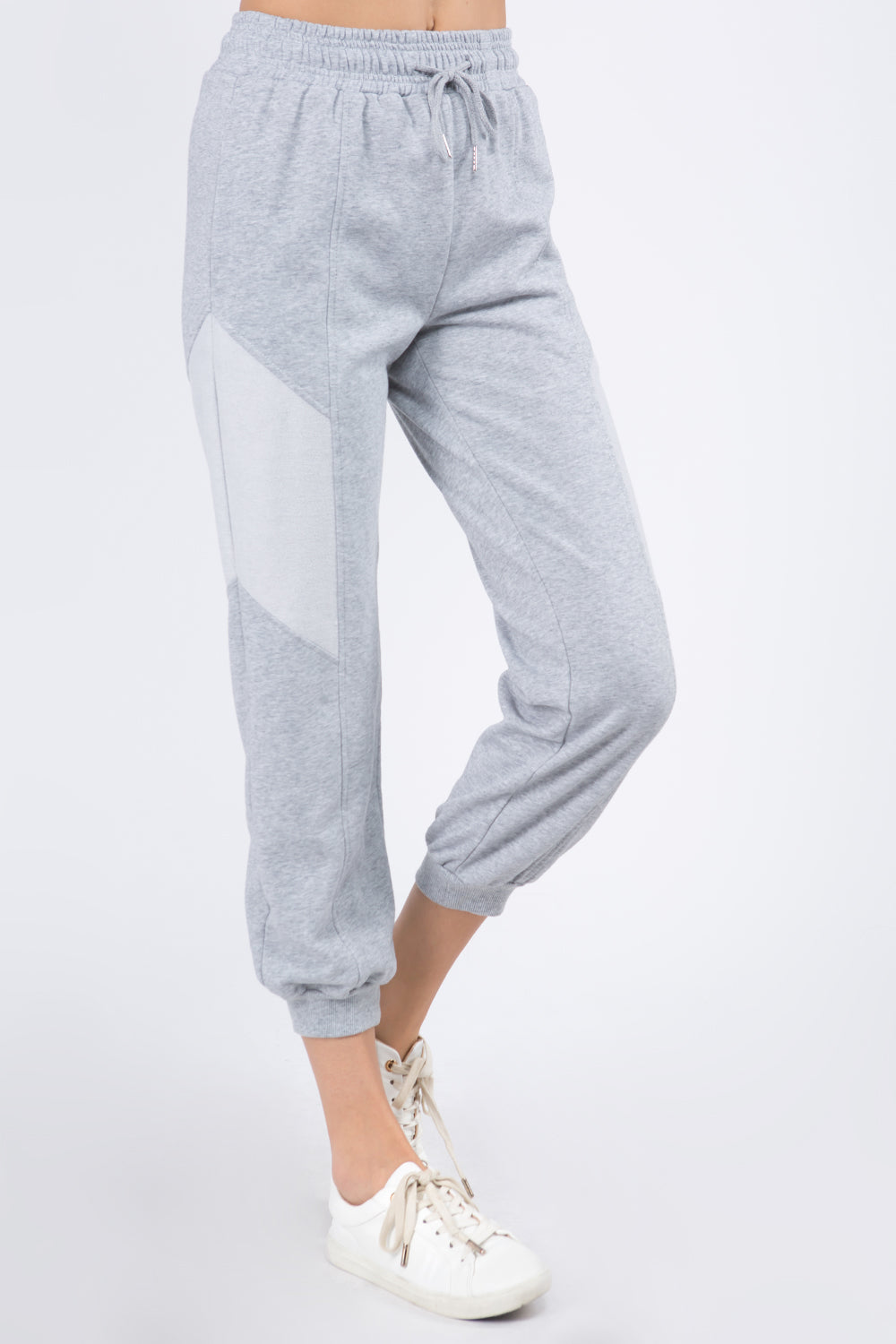 Contrast Insert Detailed Joggers - Whiteroom+Cactus
