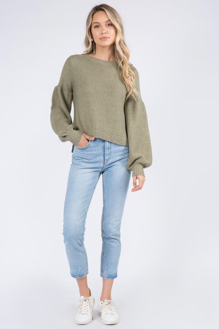Knitted Full Sleeves Sweater - Whiteroom+Cactus