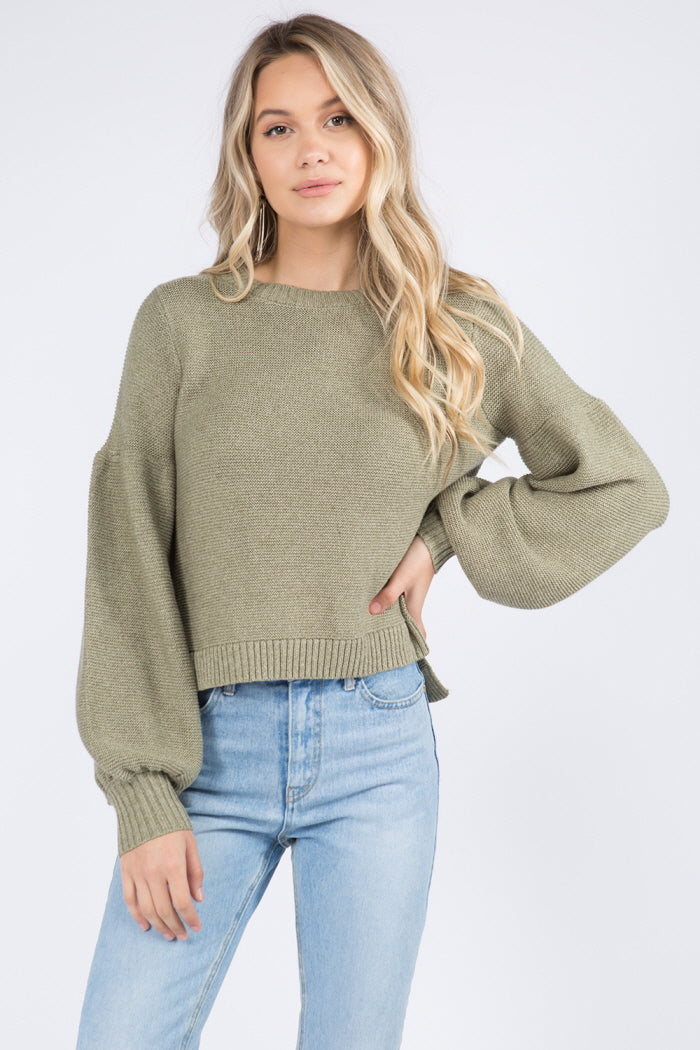 Knitted Full Sleeves Sweater - Whiteroom+Cactus