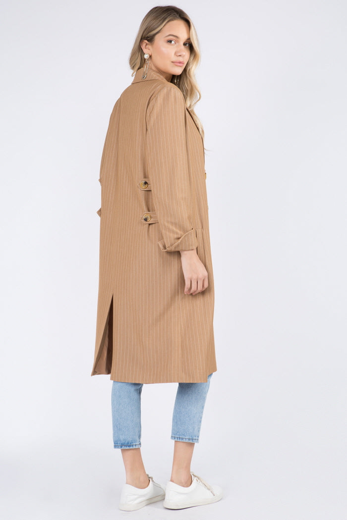 Pinstripe Multi Wear Trench Coat - Whiteroom+Cactus