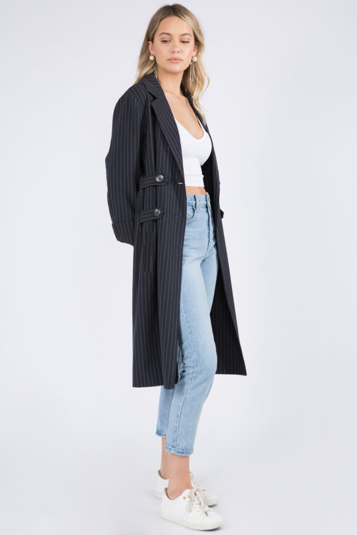 Pinstripe Multi Wear Trench Coat - Whiteroom+Cactus