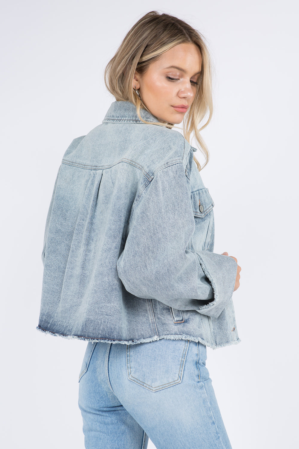Oversized Long Sleeves Denim Jacket - Whiteroom+Cactus