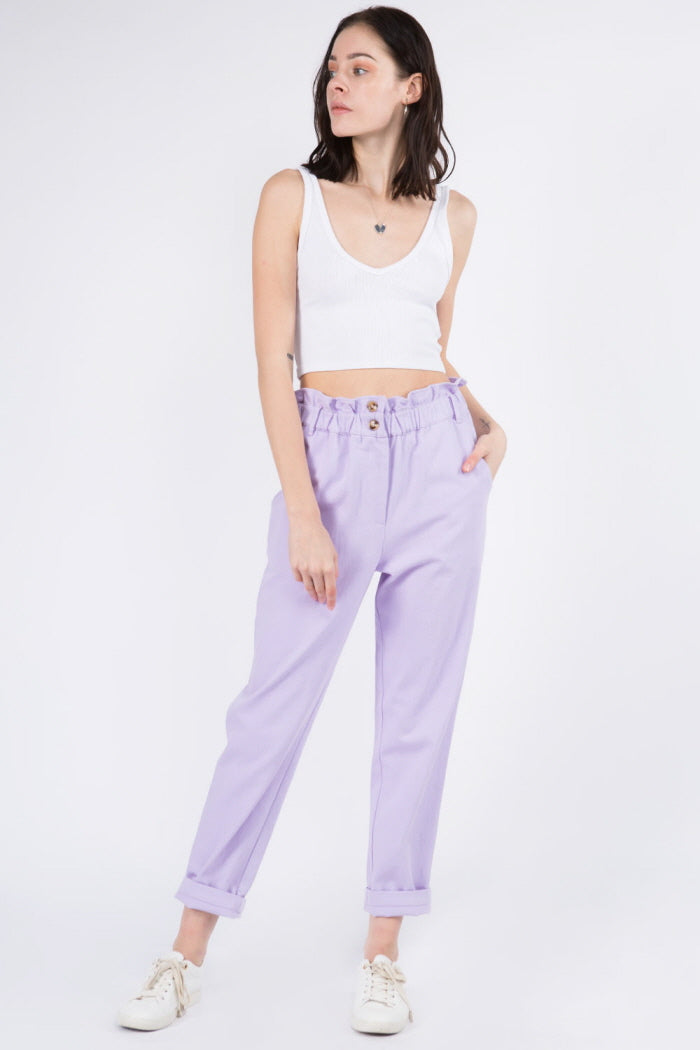 Paperbag Ruffle Waist Pants