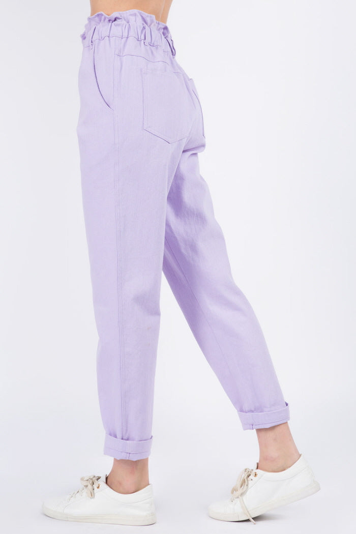 Paperbag Ruffle Waist Pants