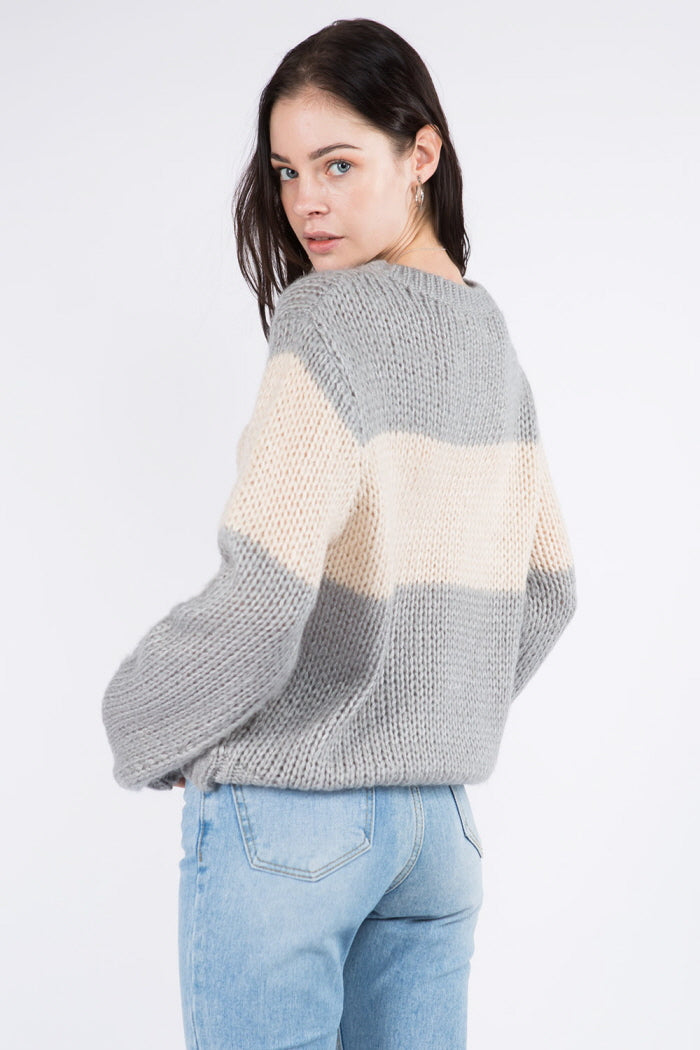 Light Weight Color Block Sweater