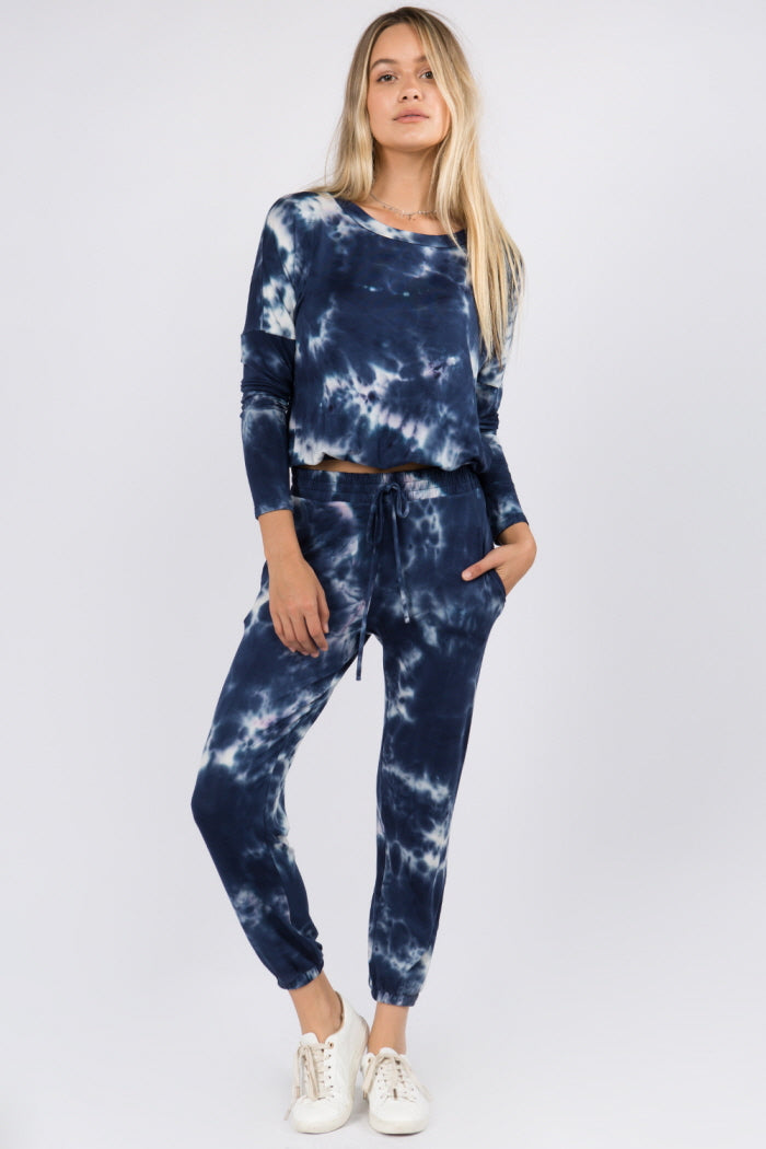 Navy Cloud Pullover Top