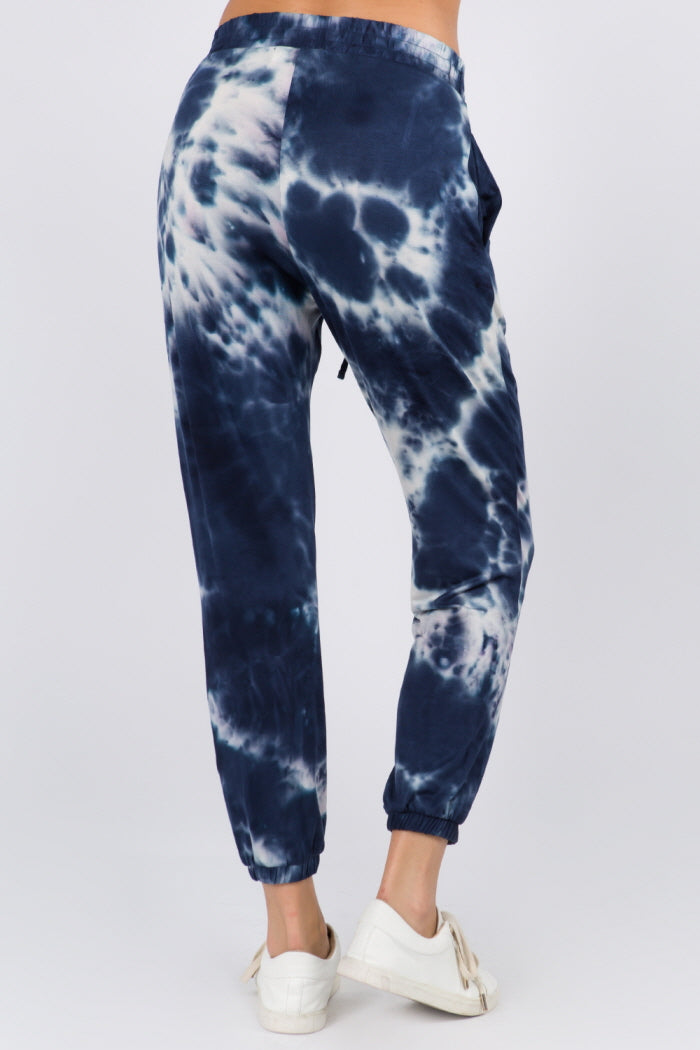 Navy Cloud Elastic Joggers