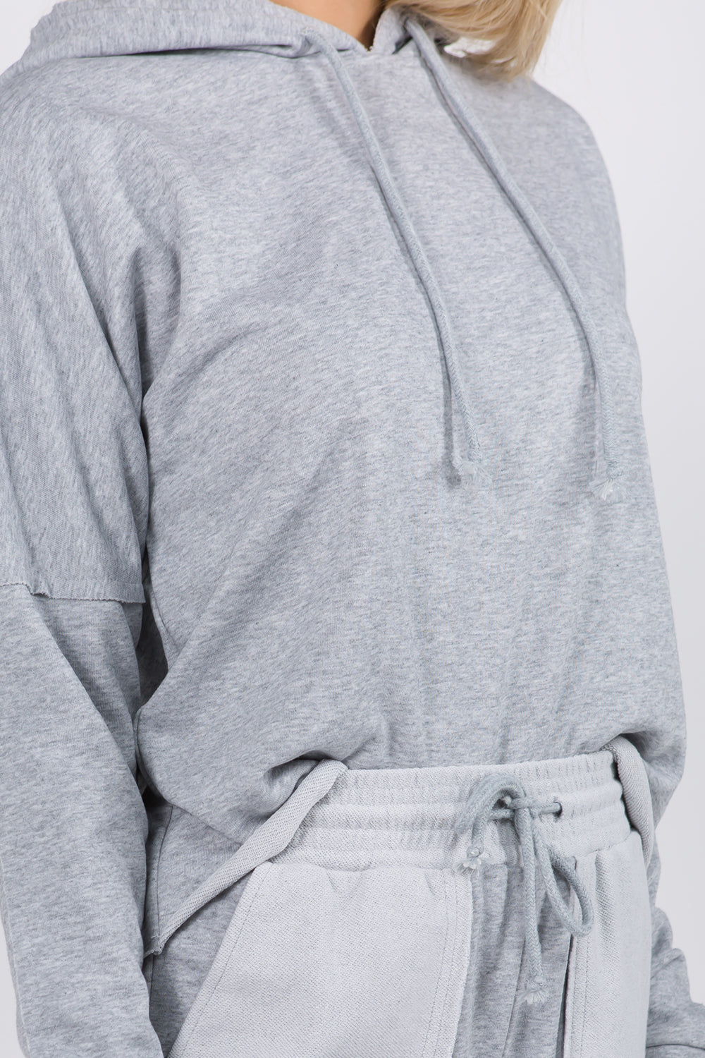 Raw Trim Detailed Soft Hoodie Top - Whiteroom+Cactus