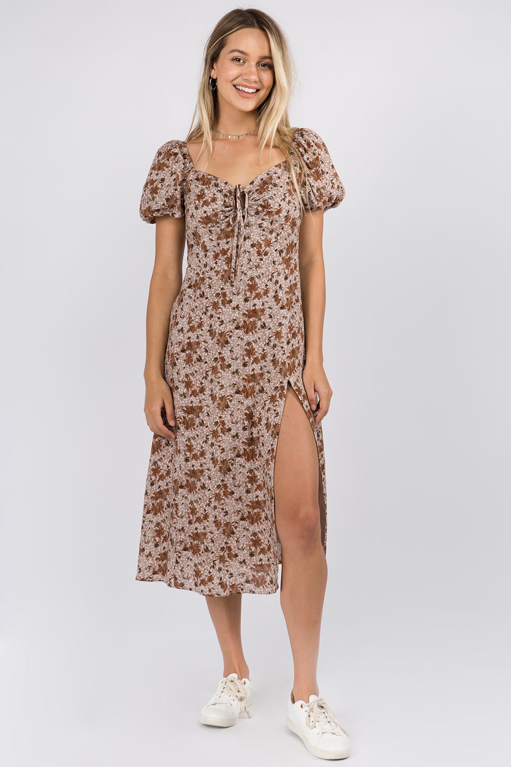 Megan Floral Slit Detail Dress - Whiteroom+Cactus