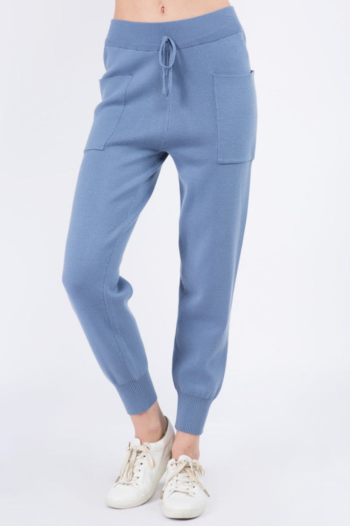 Soft Knitted Pocket Detail Joggers