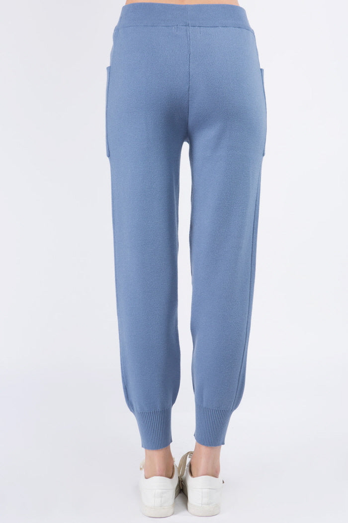 Soft Knitted Pocket Detail Joggers